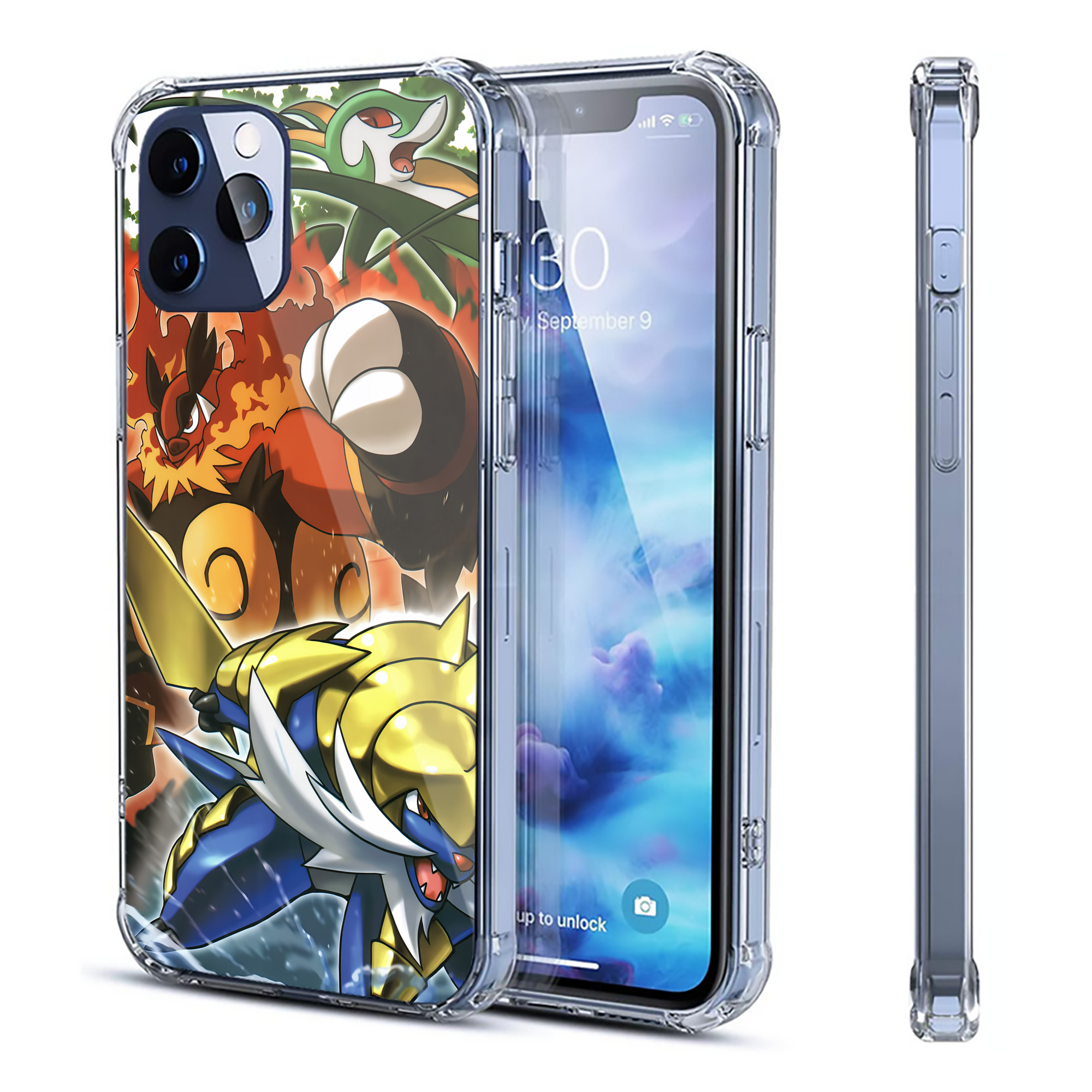 （画像用） ポケットモンスター Pokémon 【iPhone 12シリーズ対応】透明スマホケース（クリアソフトケース）